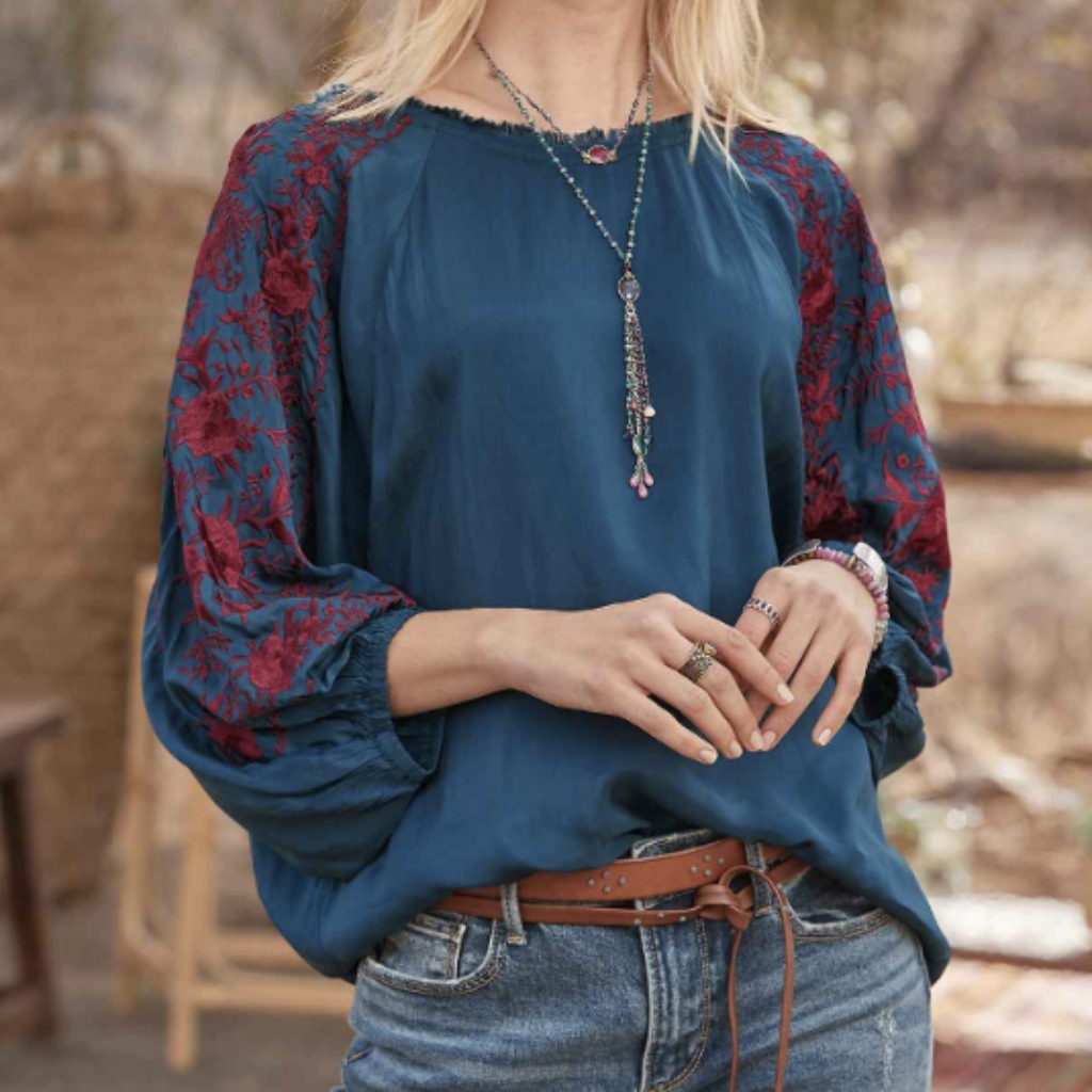 Sundance Parlor Blooms Float Blouse Xs S M